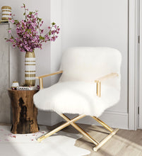 Load image into Gallery viewer, Jodi White Sheepskin Chair