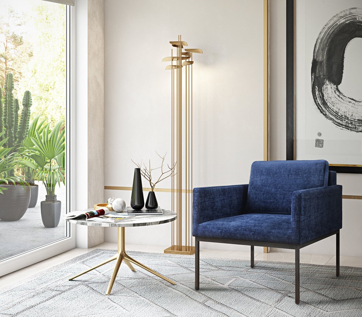 Canton Velvet Chair