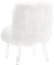 Load image into Gallery viewer, Sophie White Sheepskin Lucite Chair