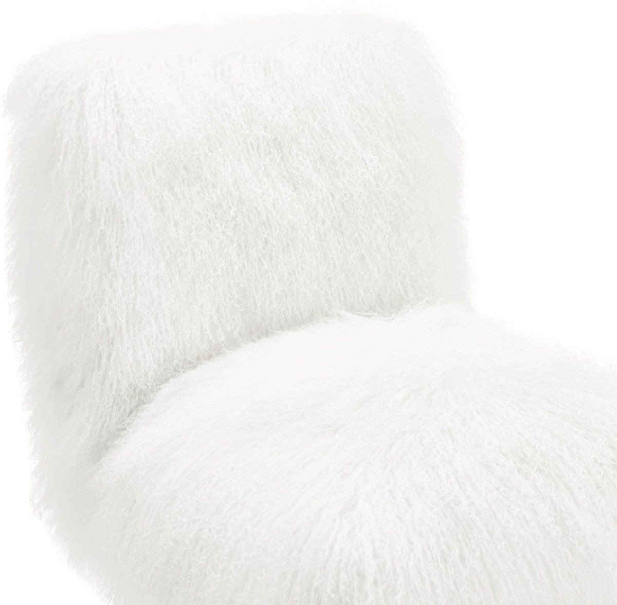 Sophie White Sheepskin Lucite Chair