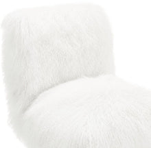 Load image into Gallery viewer, Sophie White Sheepskin Lucite Chair
