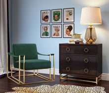 Load image into Gallery viewer, Baxter Ostrich Print Chair in Cream