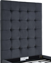Load image into Gallery viewer, Eden Grey Velvet Bed in Twin
