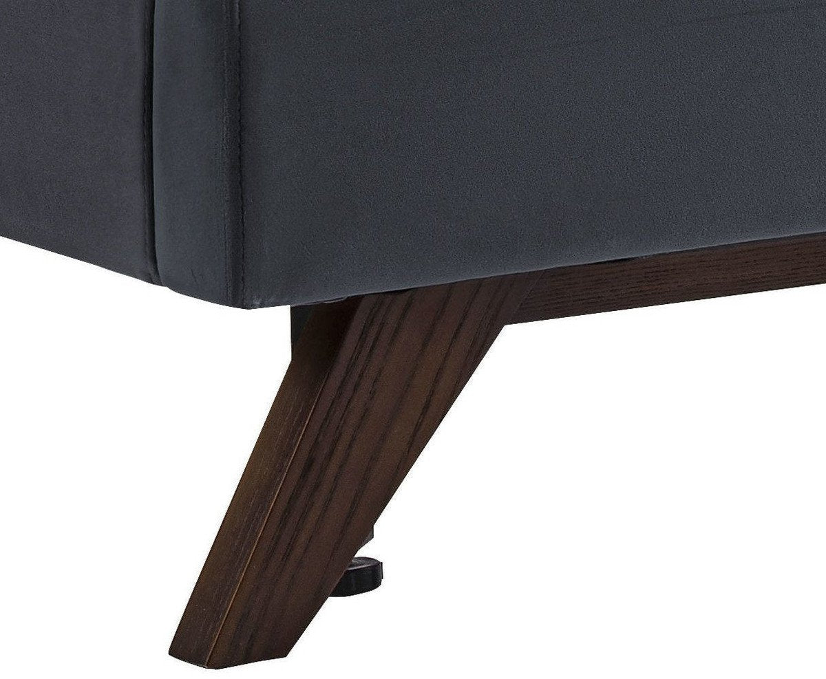 Eden Grey Velvet Bed in Twin