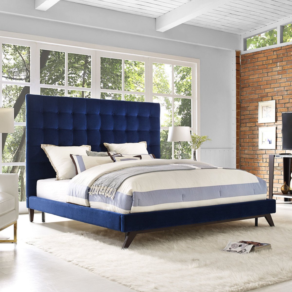 Eden Velvet Bed in King Size