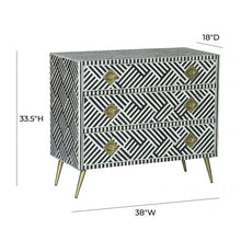 Load image into Gallery viewer, Kadiri Black and White Bone Inlay Dresser