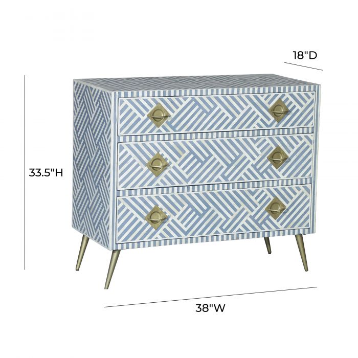 Kadiri Blue and White Bone Inlay Dresser