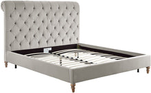 Load image into Gallery viewer, Putnam Grey Velvet Bed King Size
