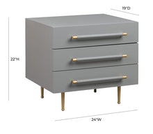 Load image into Gallery viewer, Trident Grey Nightstand