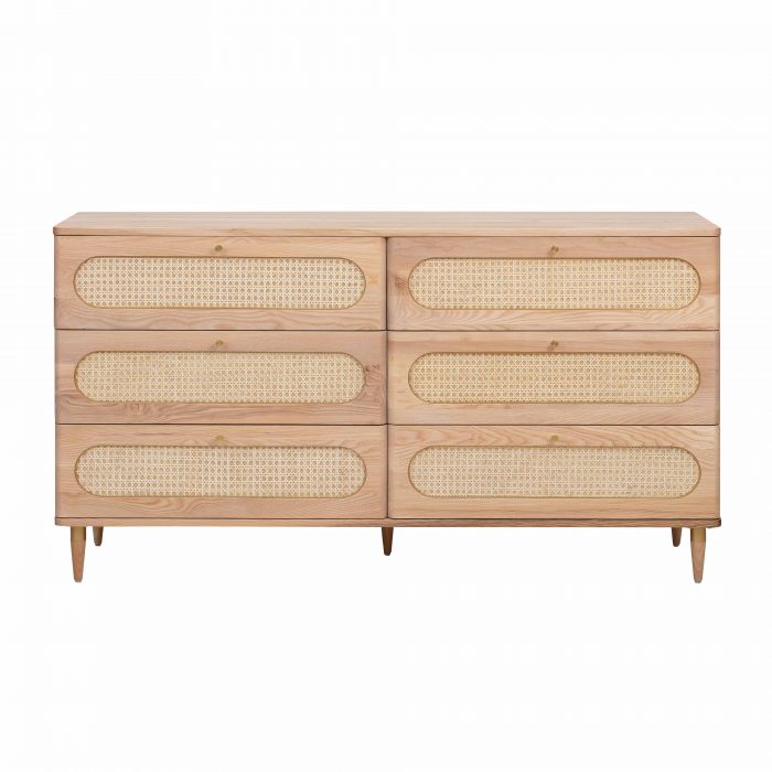 Carmen Cane 6 Drawer Dresser