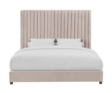Load image into Gallery viewer, Arabelle Blush Velvet Bed in Queen