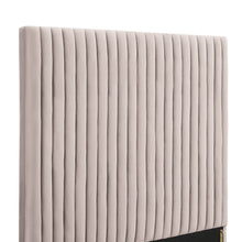 Load image into Gallery viewer, Arabelle Blush Velvet Bed in Queen