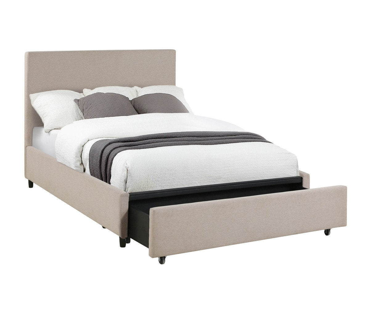 Edgar Beige Storage Bed Queen