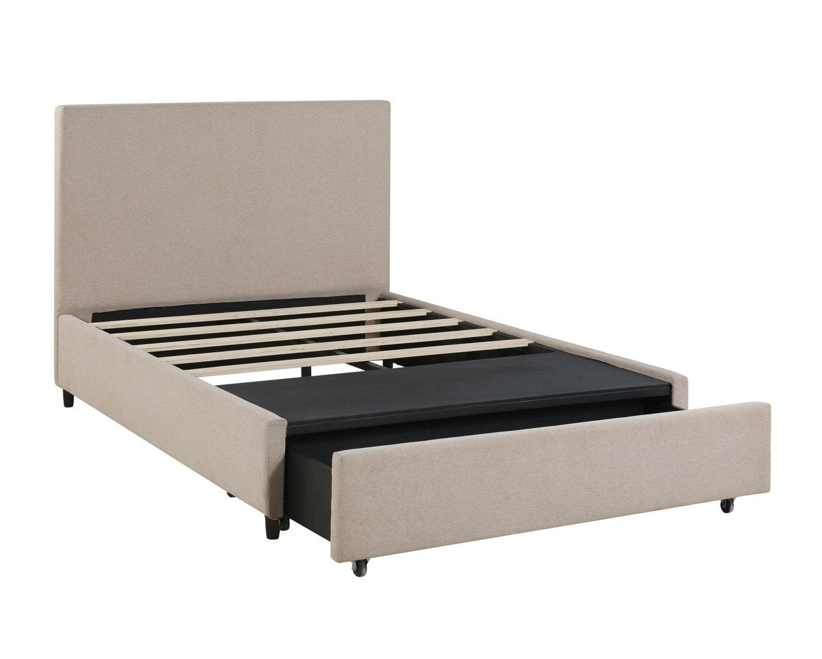Edgar Beige Storage Bed Queen
