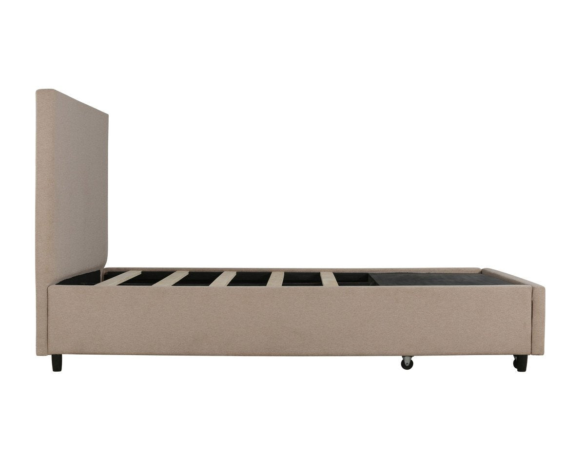 Edgar Beige Storage Bed Queen