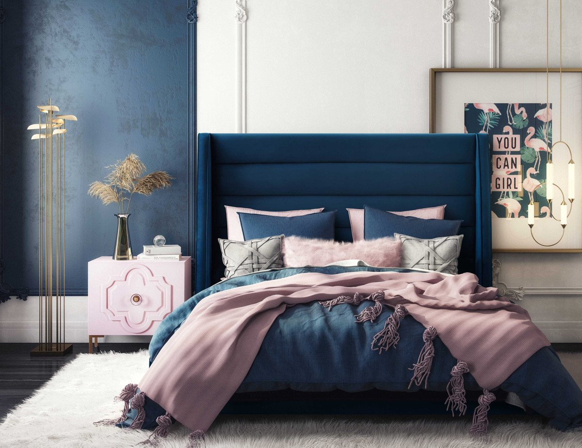 Koah Velvet Bed in Queen