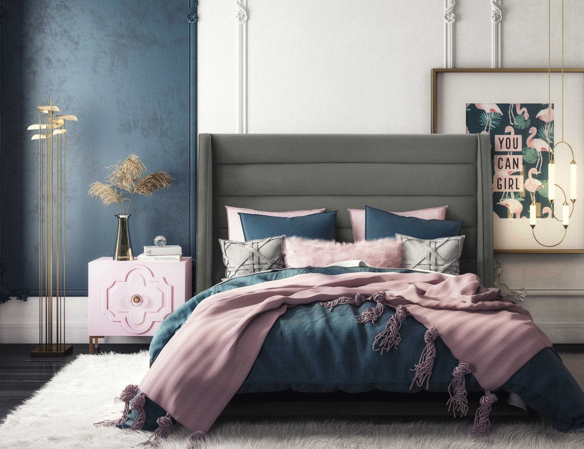 Koah Velvet Bed in Queen