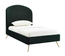 Load image into Gallery viewer, Vivi Blush Velvet Bed in Twin