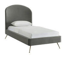 Load image into Gallery viewer, Vivi Blush Velvet Bed in Twin