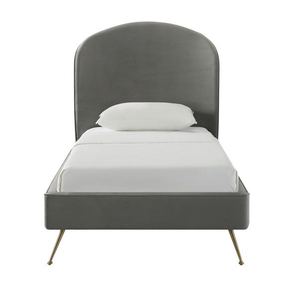 Vivi Blush Velvet Bed in Twin