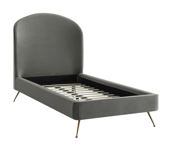 Vivi Blush Velvet Bed in Twin