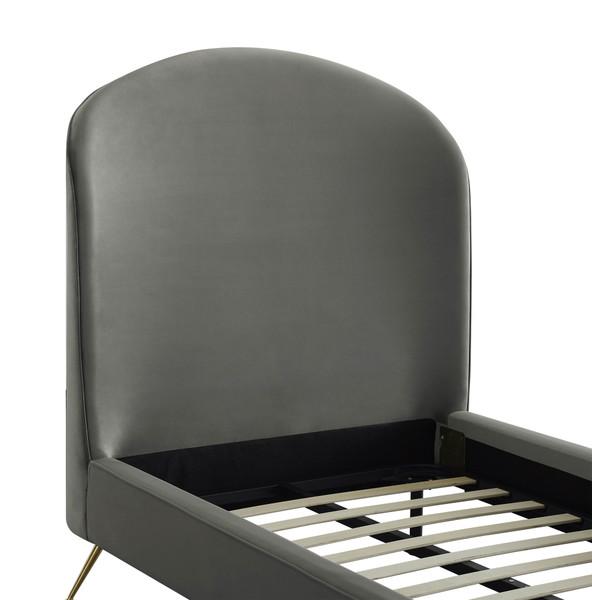 Vivi Blush Velvet Bed in Twin