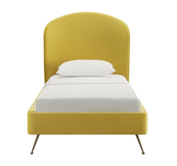 Vivi Blush Velvet Bed in Twin