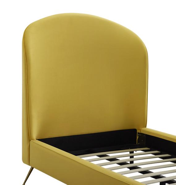 Vivi Blush Velvet Bed in Twin