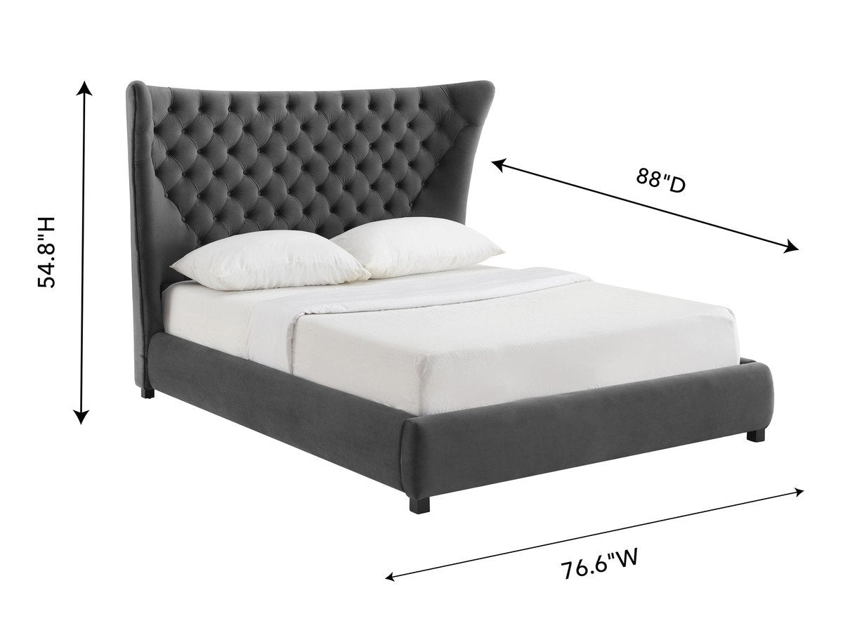 Sassy Velvet King Bed