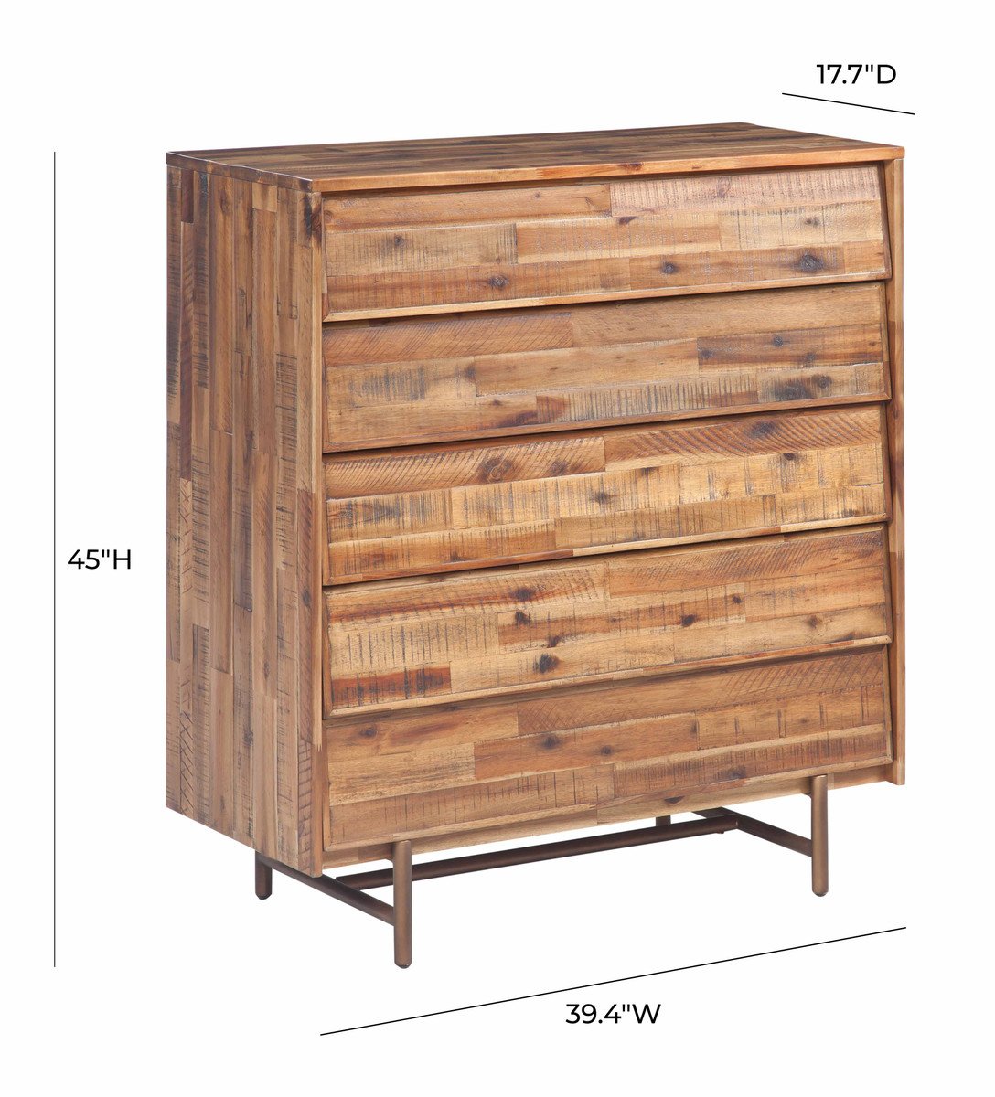 Bushwick Wooden 5 Drawer Chest