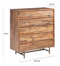 Load image into Gallery viewer, Bushwick Wooden 5 Drawer Chest