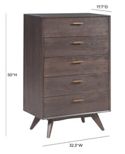 Load image into Gallery viewer, Loft Wooden 5 Drawer Chest