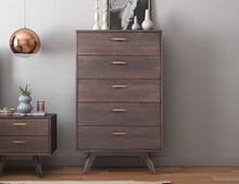 Load image into Gallery viewer, Loft Wooden 5 Drawer Chest