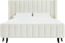 Load image into Gallery viewer, Waverly Cream Velvet Bed in Queen