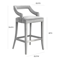Load image into Gallery viewer, Tiffany Velvet Counter Stool