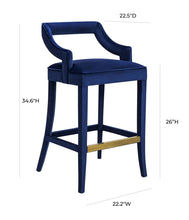 Load image into Gallery viewer, Tiffany Velvet Counter Stool