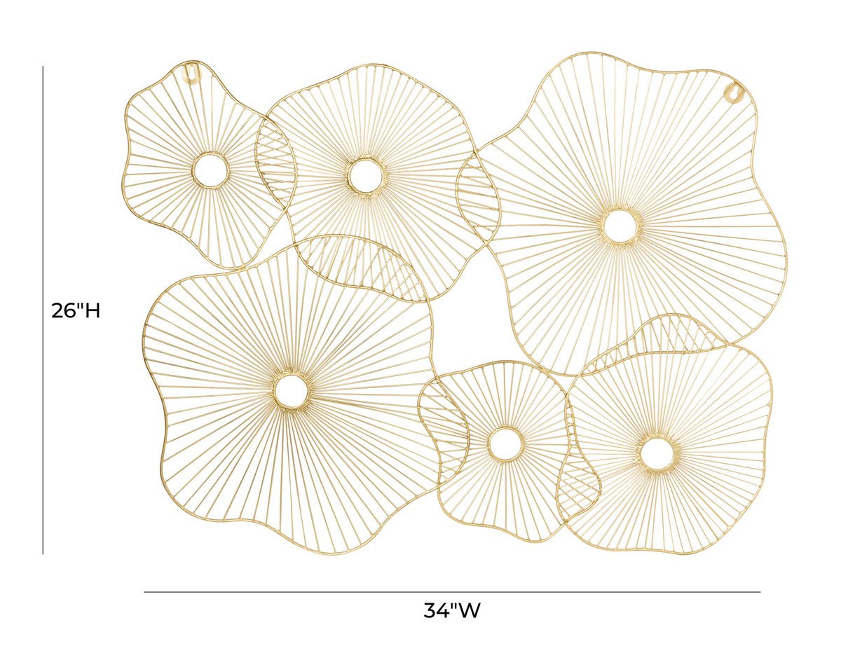 Amoeba Gold Wall Art