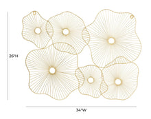 Load image into Gallery viewer, Amoeba Gold Wall Art