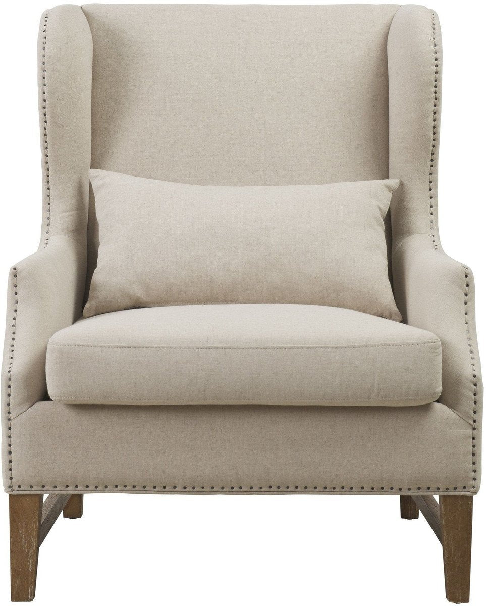 Devon Linen Wing Chair