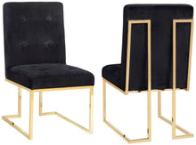 Load image into Gallery viewer, Akiko Black Velvet Chair (Set of 2)