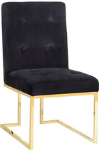 Load image into Gallery viewer, Akiko Black Velvet Chair (Set of 2)