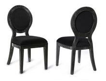 Load image into Gallery viewer, Cerused Oak Black Chair (Set of 2)