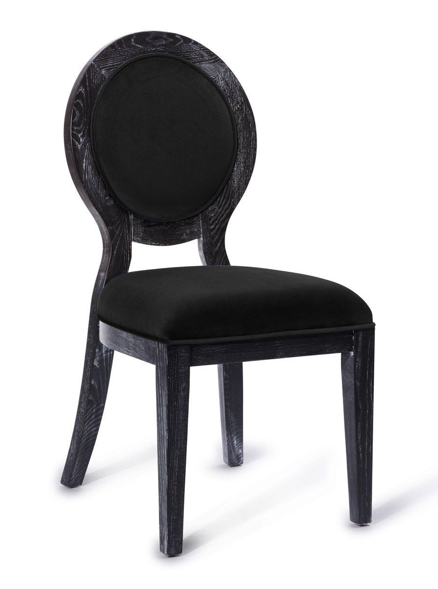 Cerused Oak Black Chair (Set of 2)