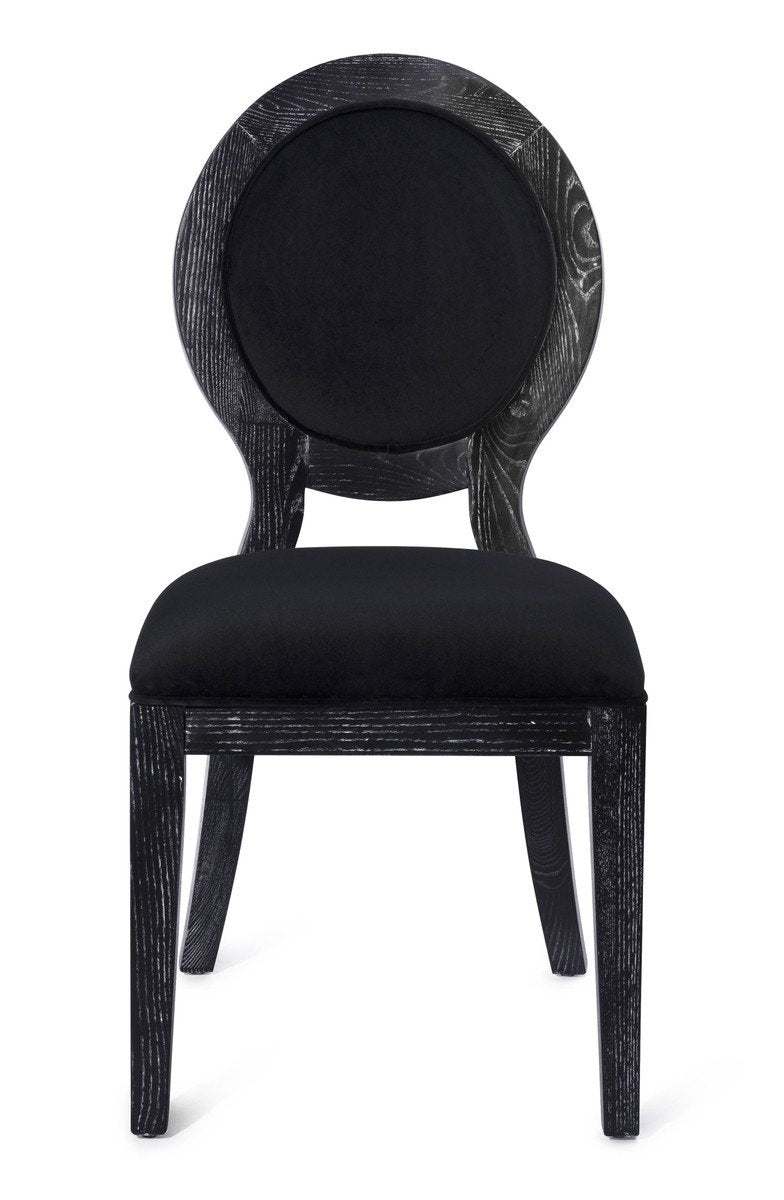 Cerused Oak Black Chair (Set of 2)