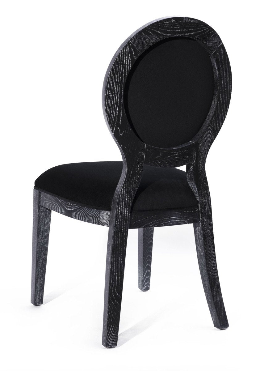 Cerused Oak Black Chair (Set of 2)