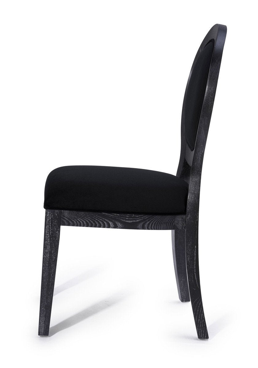 Cerused Oak Black Chair (Set of 2)