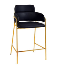 Load image into Gallery viewer, Karl Black Vegan Leather Counter Stool (Set of 2)