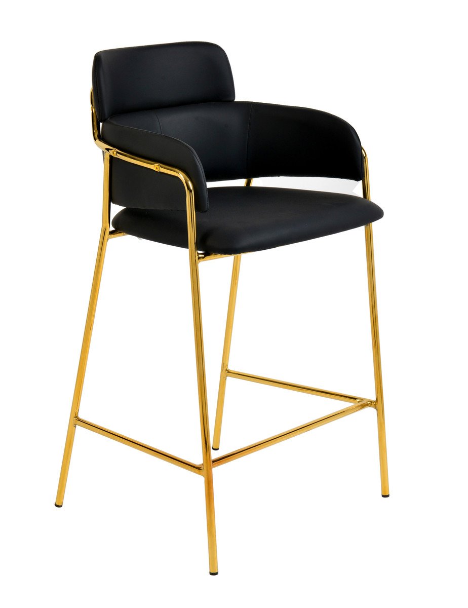 Karl Black Vegan Leather Counter Stool (Set of 2)