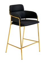 Load image into Gallery viewer, Karl Black Vegan Leather Counter Stool (Set of 2)