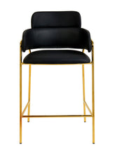Load image into Gallery viewer, Karl Black Vegan Leather Counter Stool (Set of 2)
